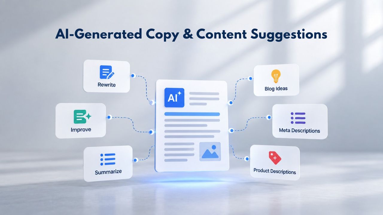 AI-Generated Copy and Content Suggestions AI-Generated Copy and Content Suggestions