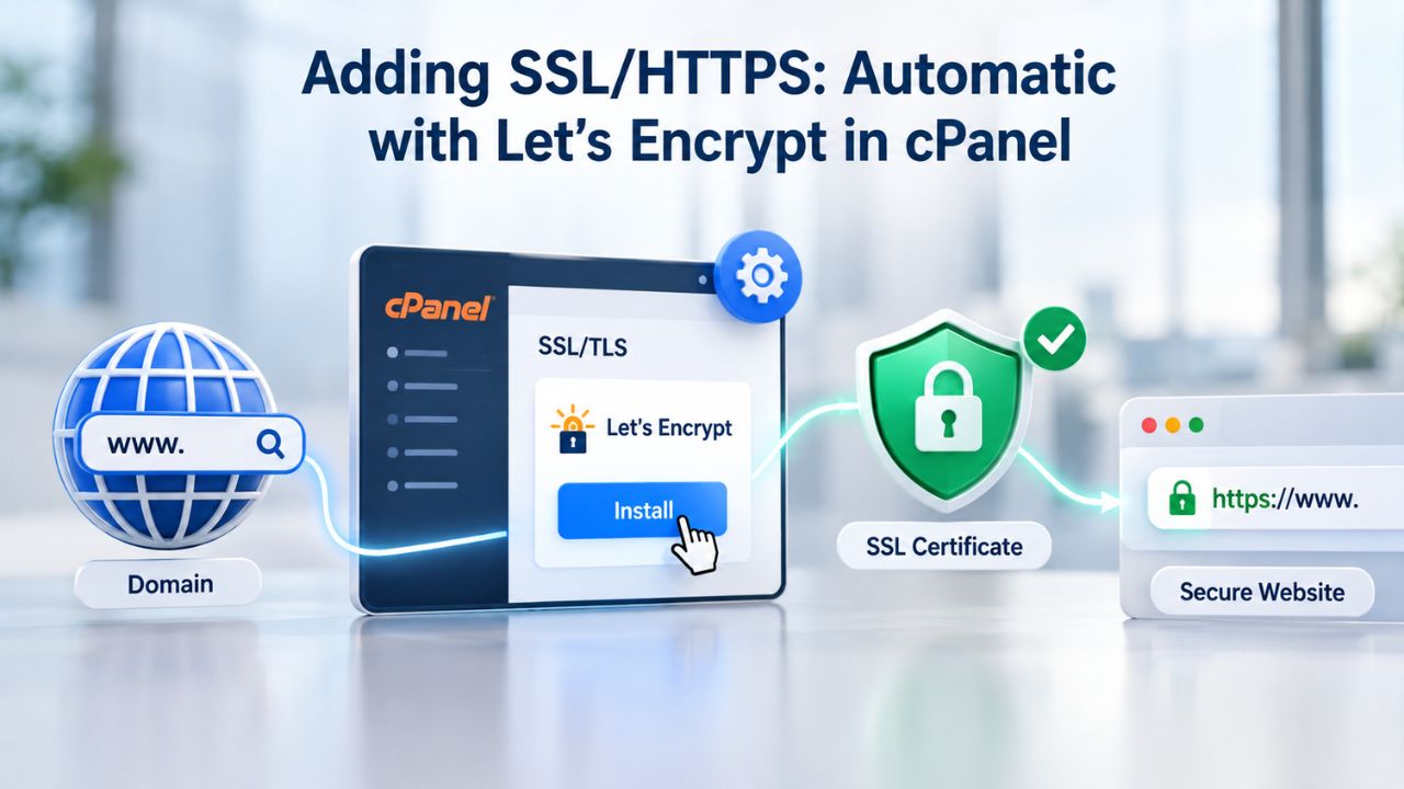 Adding SSL/HTTPS: Automatic with Let’s Encrypt in cPanel Adding SSL/HTTPS: Automatic with Let’s Encrypt in cPanel