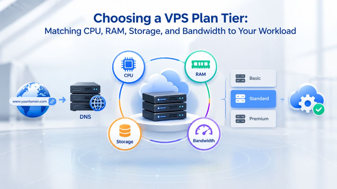 Choosing a VPS Plan Tier: Matching CPU, RAM, Storage, and Bandwidth to Your Workload Choosing a VPS Plan Tier: Matching CPU, RAM, Storage, and Bandwidth to Your Workload