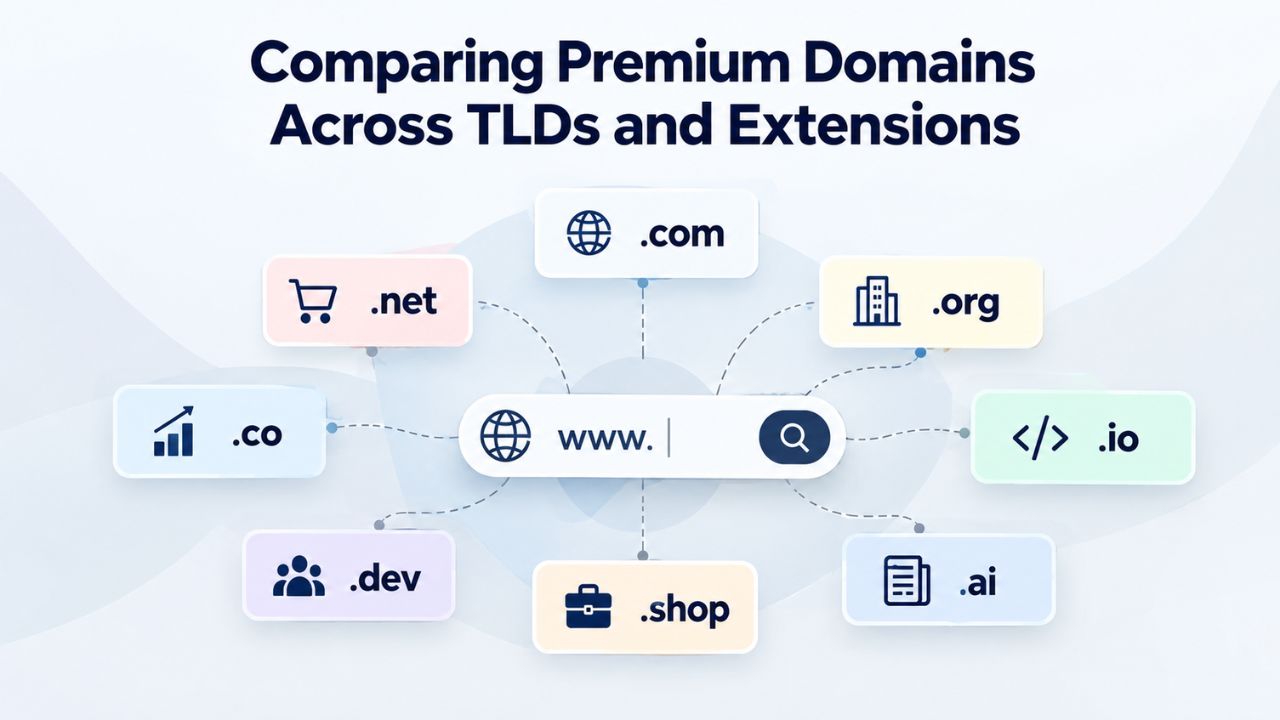 Comparing Premium Domains Across TLDs and Extensions 