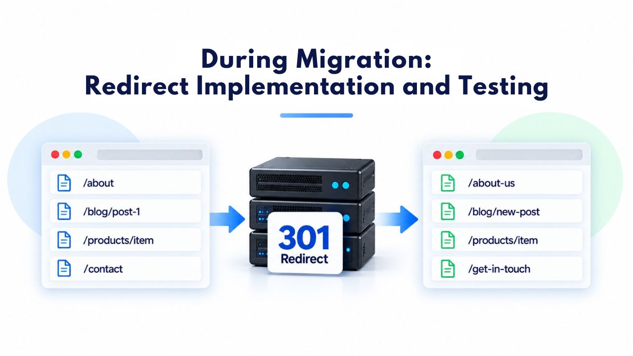 During Migration: Redirect Implementation and Testing During Migration: Redirect Implementation and Testing