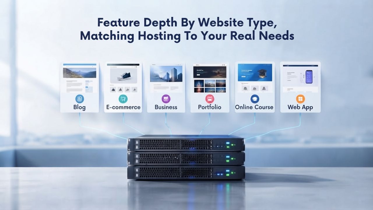 Feature Depth by Website Type, Matching Hosting to Your Real Needs 