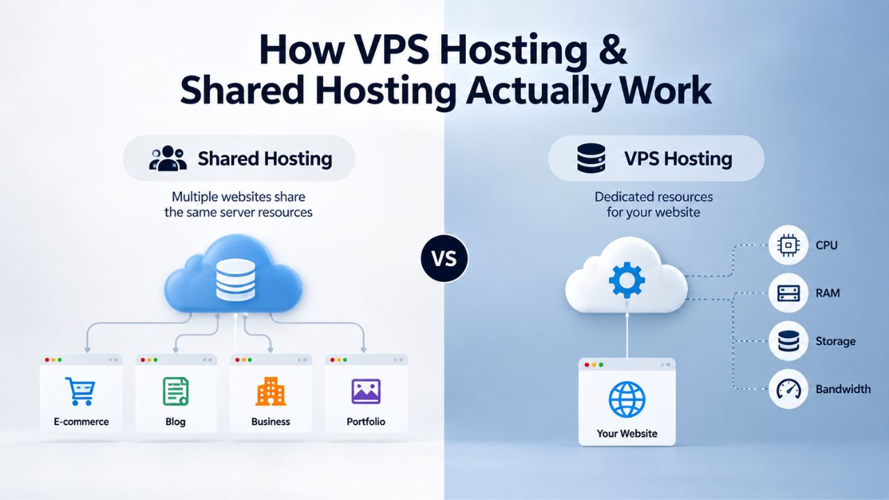 How VPS Hosting and Shared Hosting Actually Work 