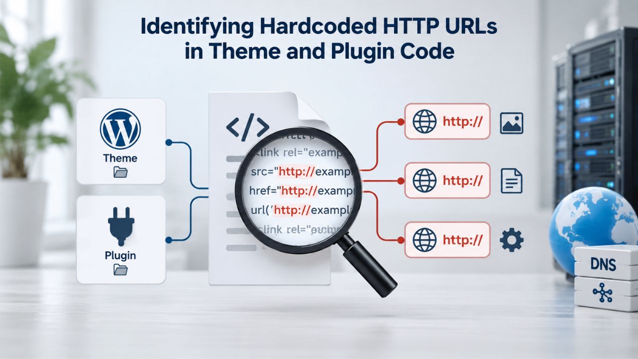 Identifying Hardcoded HTTP URLs in Theme and Plugin Code