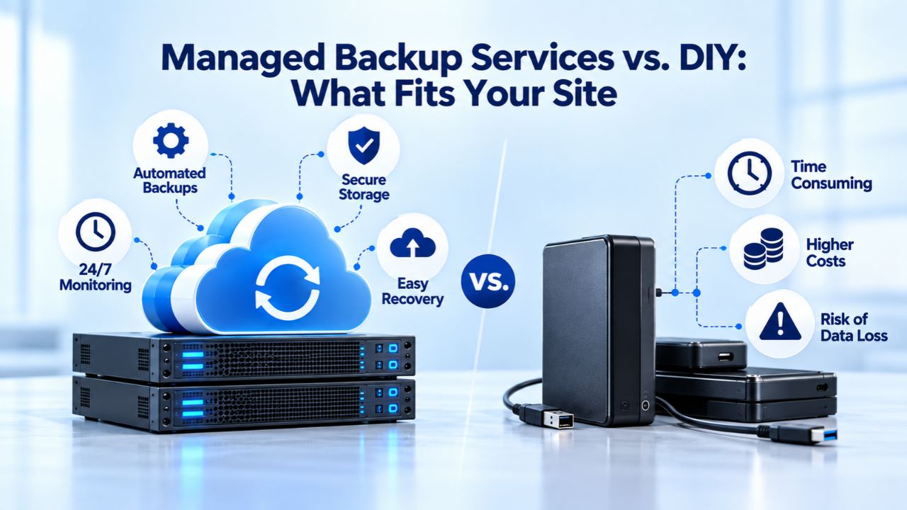 Managed Backup Services vs. DIY: What Fits Your Site 