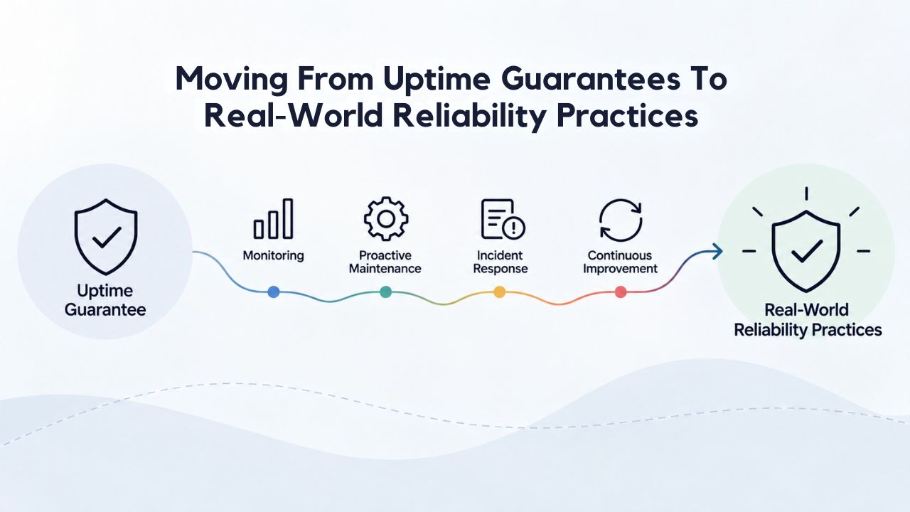 Moving from Uptime Guarantees to Real-World Reliability Practices Moving from Uptime Guarantees to Real-World Reliability Practices