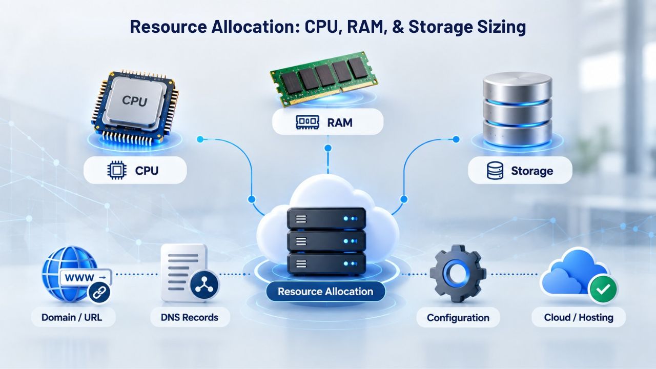 Resource Allocation: CPU, RAM, and Storage Sizing Resource Allocation: CPU, RAM, and Storage Sizing