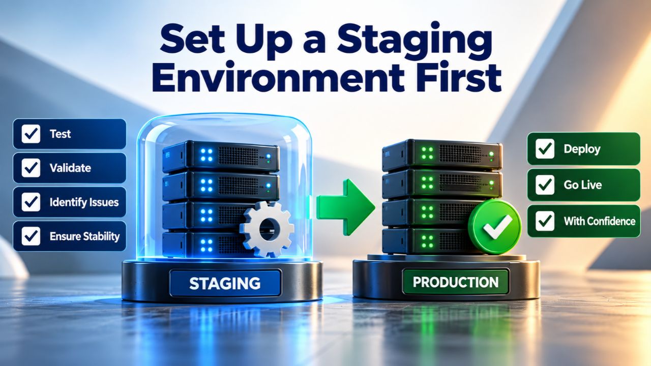 Set Up a Staging Environment First Set Up a Staging Environment First