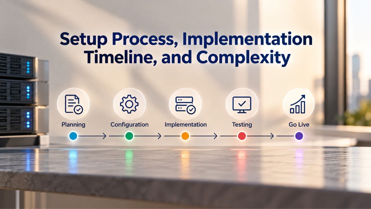 Setup Process, Implementation Timeline, and Complexity Setup Process, Implementation Timeline, and Complexity