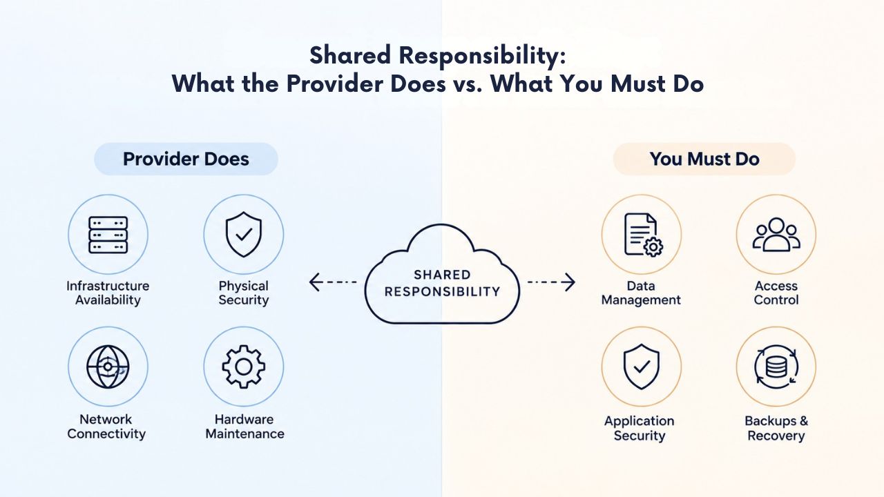 Shared Responsibility: What the Provider Does vs. What You Must Do Shared Responsibility: What the Provider Does vs. What You Must Do