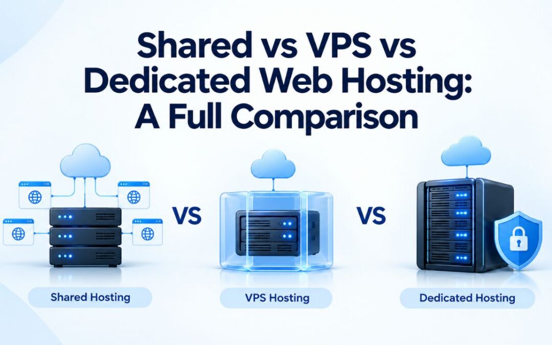 Shared vs VPS vs Dedicated Web Hosting: A Full Comparison