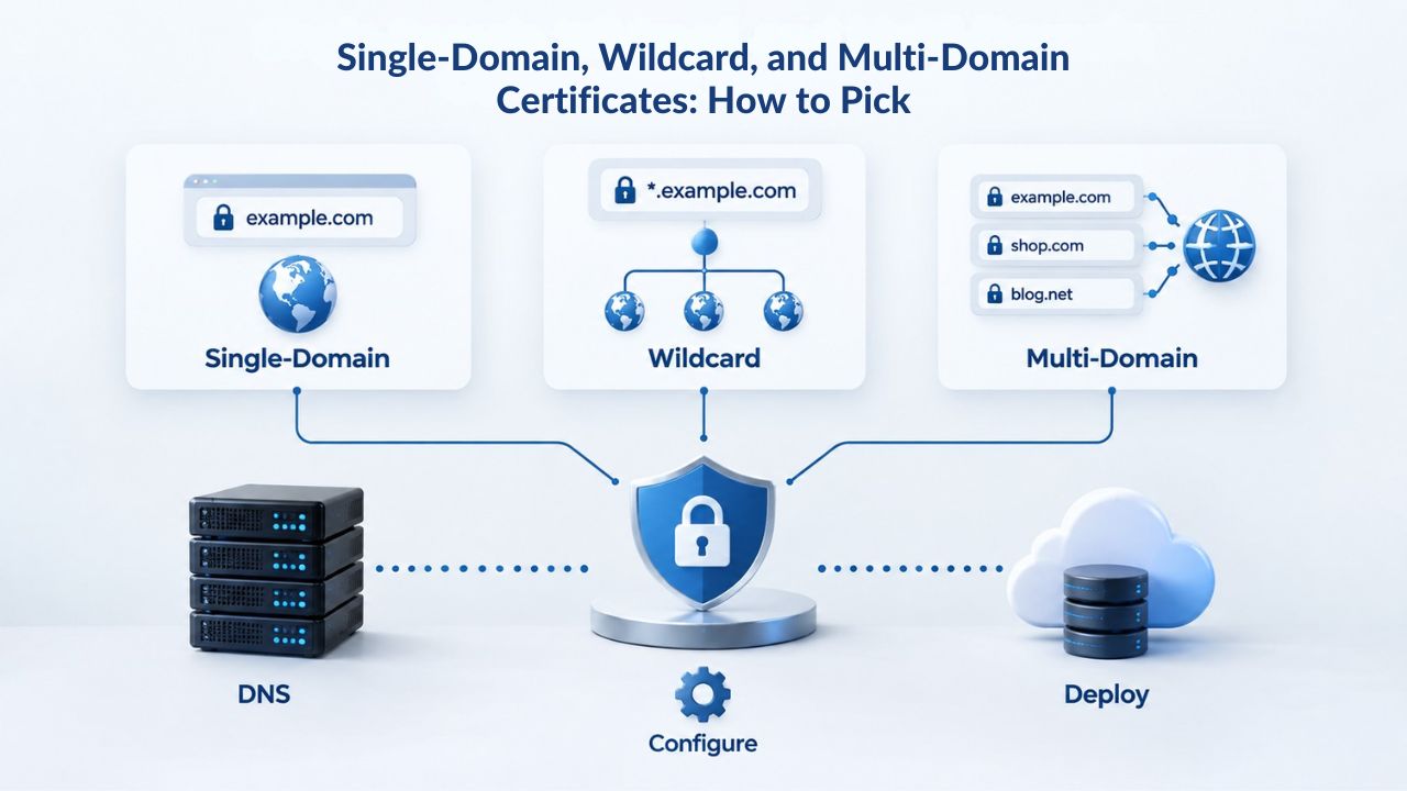 Single-Domain, Wildcard, and Multi-Domain Certificates: How to Pick 