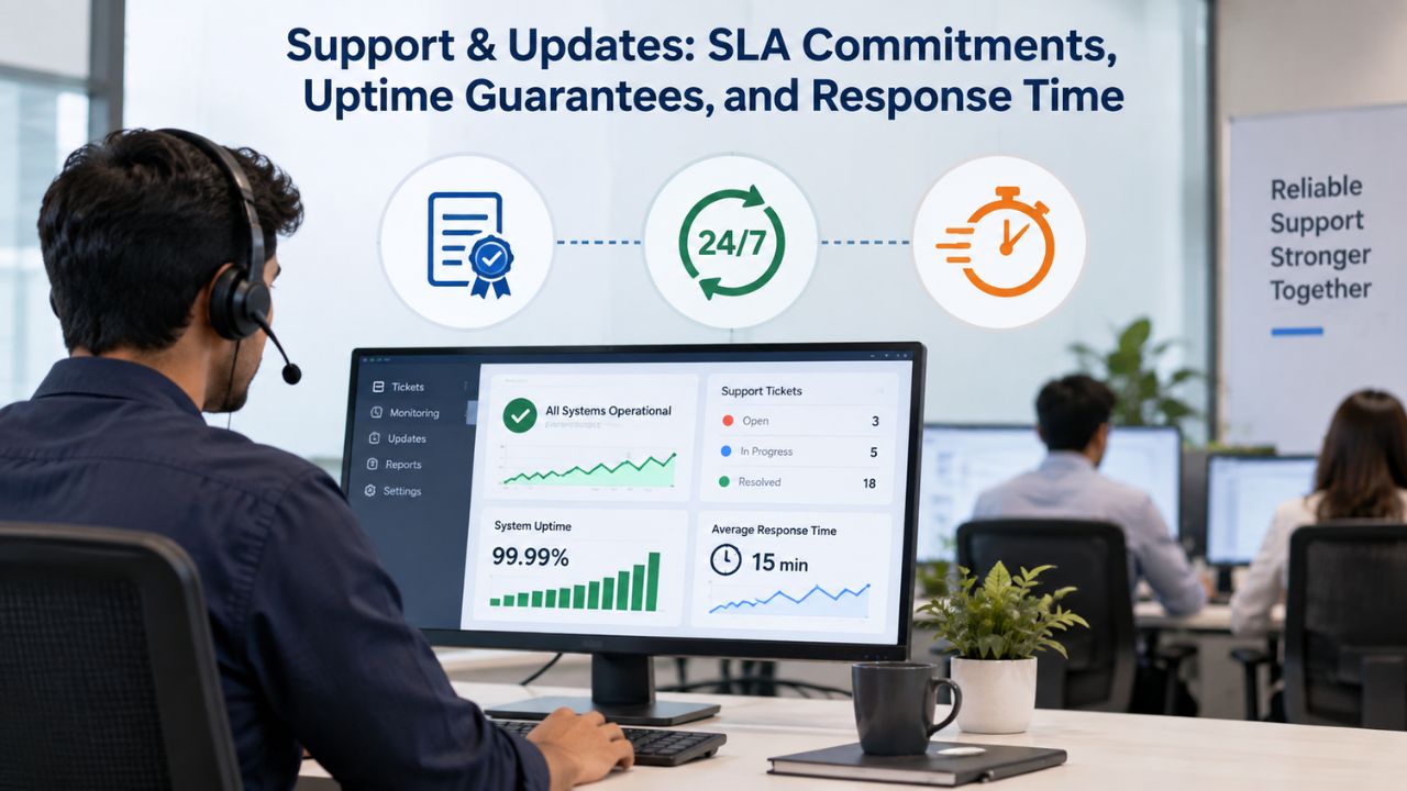 Support & Updates: SLA Commitments, Uptime Guarantees, and Response Time Support & Updates: SLA Commitments, Uptime Guarantees, and Response Time