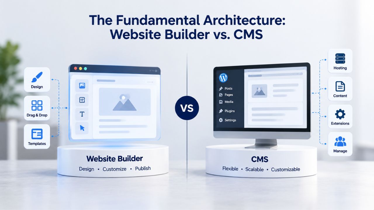 The Fundamental Architecture_ Website Builder vs. CMS The Fundamental Architecture_ Website Builder vs. CMS