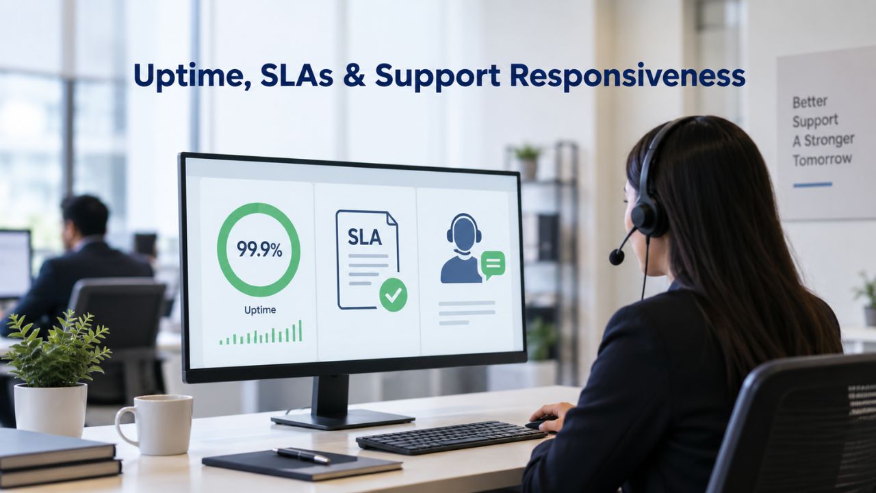 Uptime, SLAs & Support Responsiveness Uptime, SLAs & Support Responsiveness