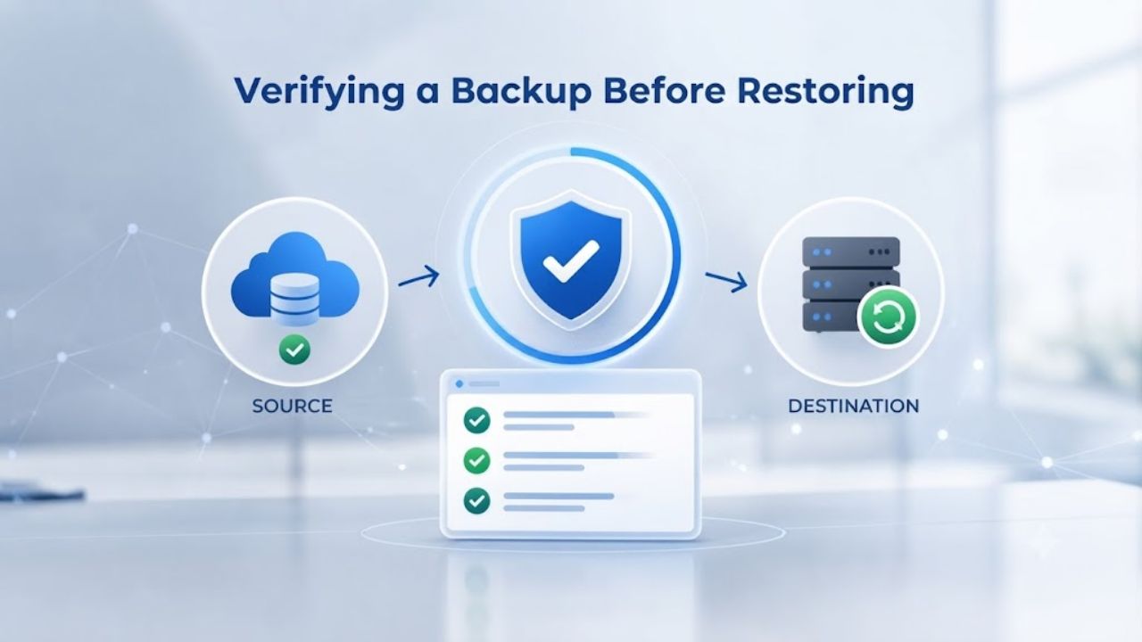 Verifying a Backup Before Restoring Verifying a Backup Before Restoring