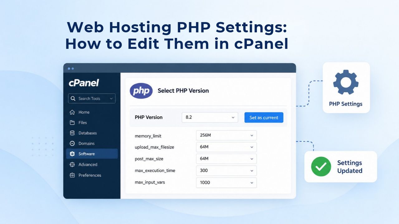 Web Hosting PHP Settings: How to Edit Them in cPanel