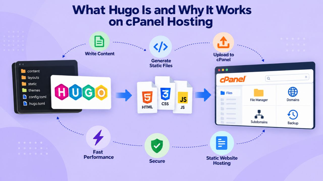 What Hugo Is and Why It Works on cPanel Hosting What Hugo Is and Why It Works on cPanel Hosting