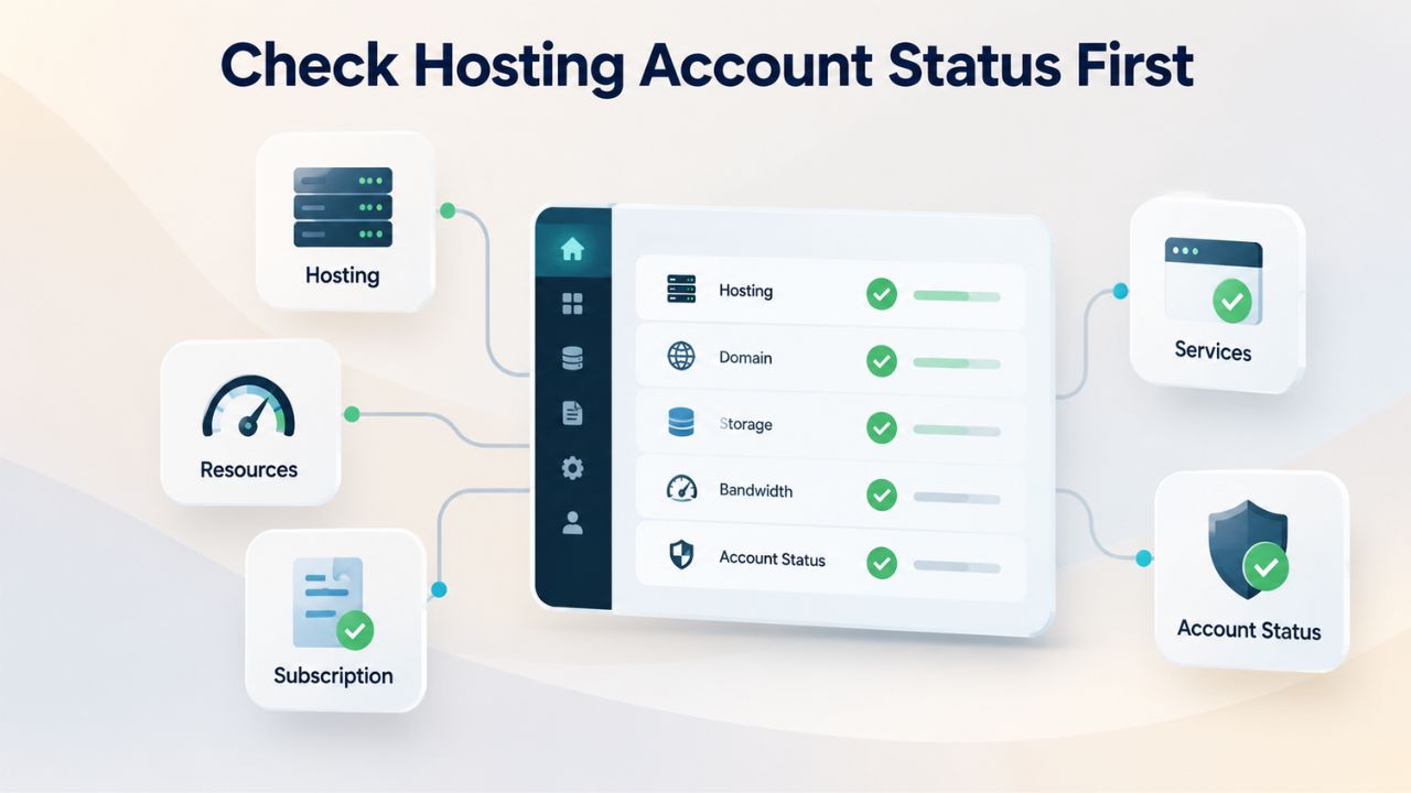 Check Hosting Account Status First