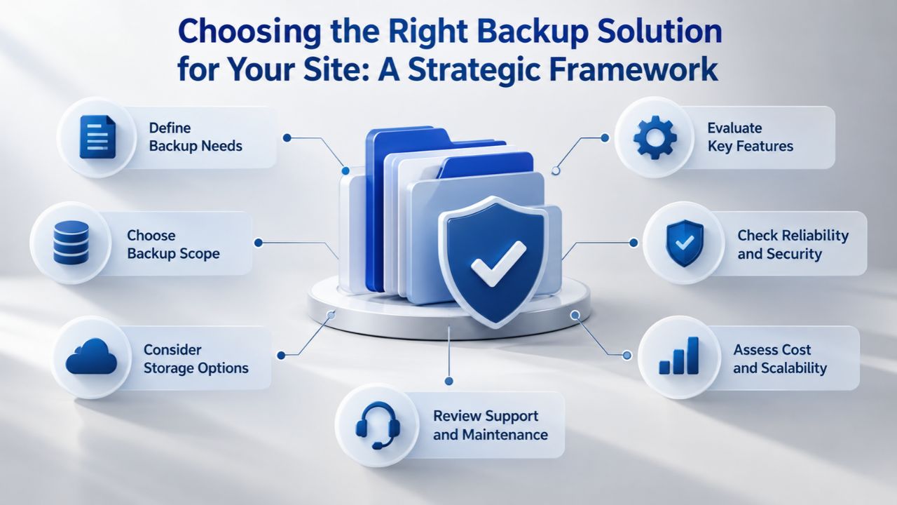 Choosing the Right Backup Solution for Your Site: A Strategic Framework Choosing the Right Backup Solution for Your Site: A Strategic Framework