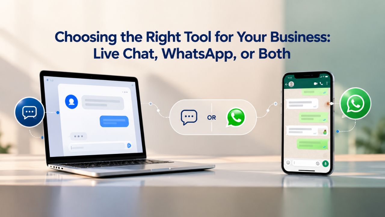 Choosing the Right Tool for Your Business: Live Chat, WhatsApp, or Both Choosing the Right Tool for Your Business: Live Chat, WhatsApp, or Both