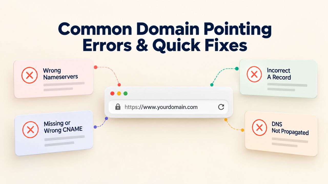 Common Domain Pointing Errors & Quick Fixes Common Domain Pointing Errors & Quick Fixes