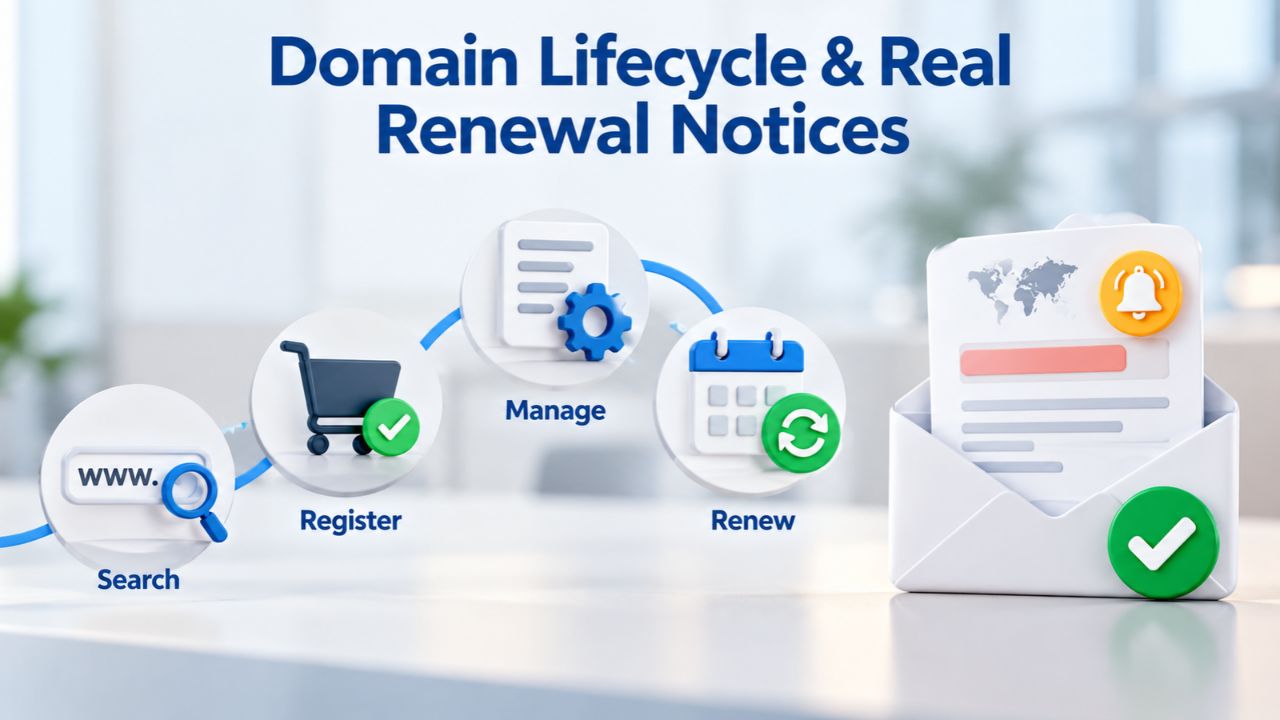 Domain Lifecycle & Real Renewal Notices Domain Lifecycle & Real Renewal Notices