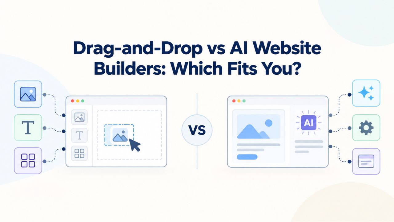 Drag-and-Drop vs AI Website Builders: Which Fits You? Drag-and-Drop vs AI Website Builders: Which Fits You?