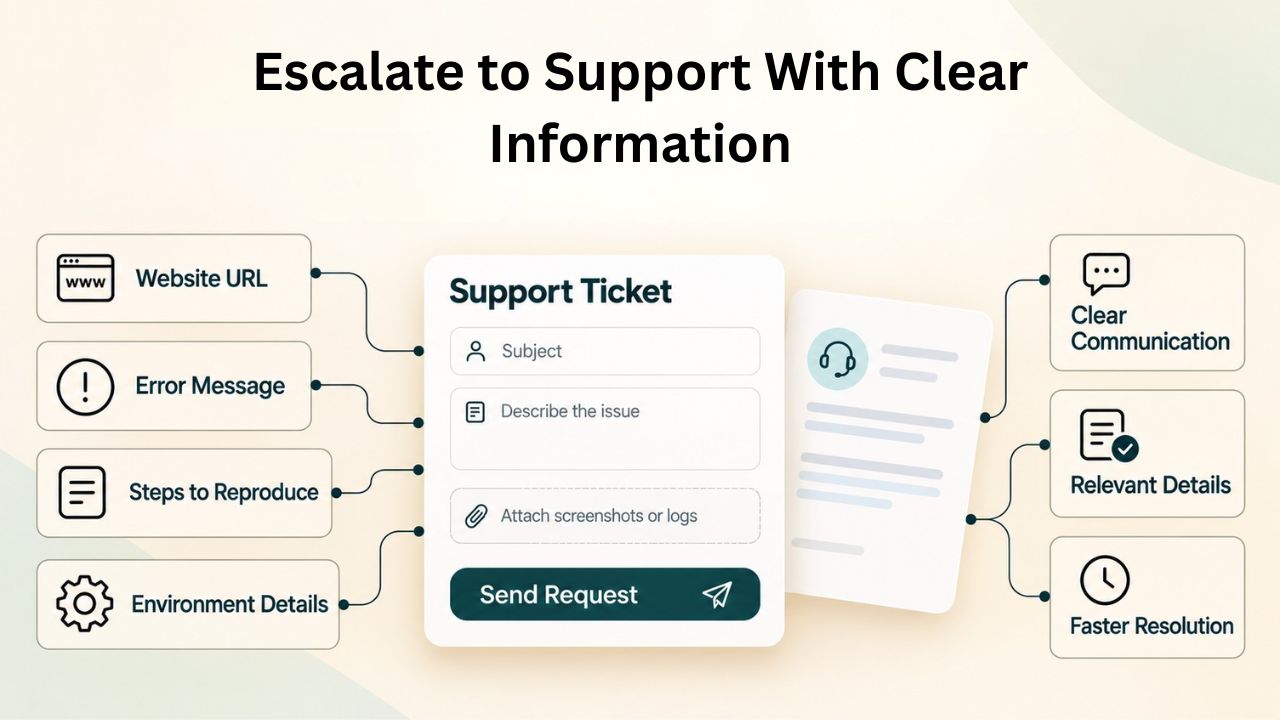 Escalate to Support With Clear Information