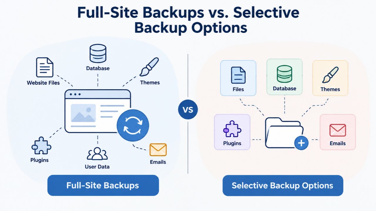 Full-Site Backups vs. Selective Backup Options Full-Site Backups vs. Selective Backup Options
