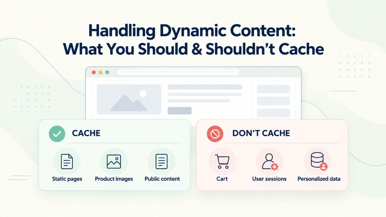 Handling Dynamic Content: What You Should & Shouldn't Cache Handling Dynamic Content: What You Should & Shouldn't Cache