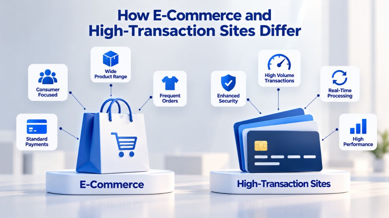 How E-Commerce and High-Transaction Sites Differ