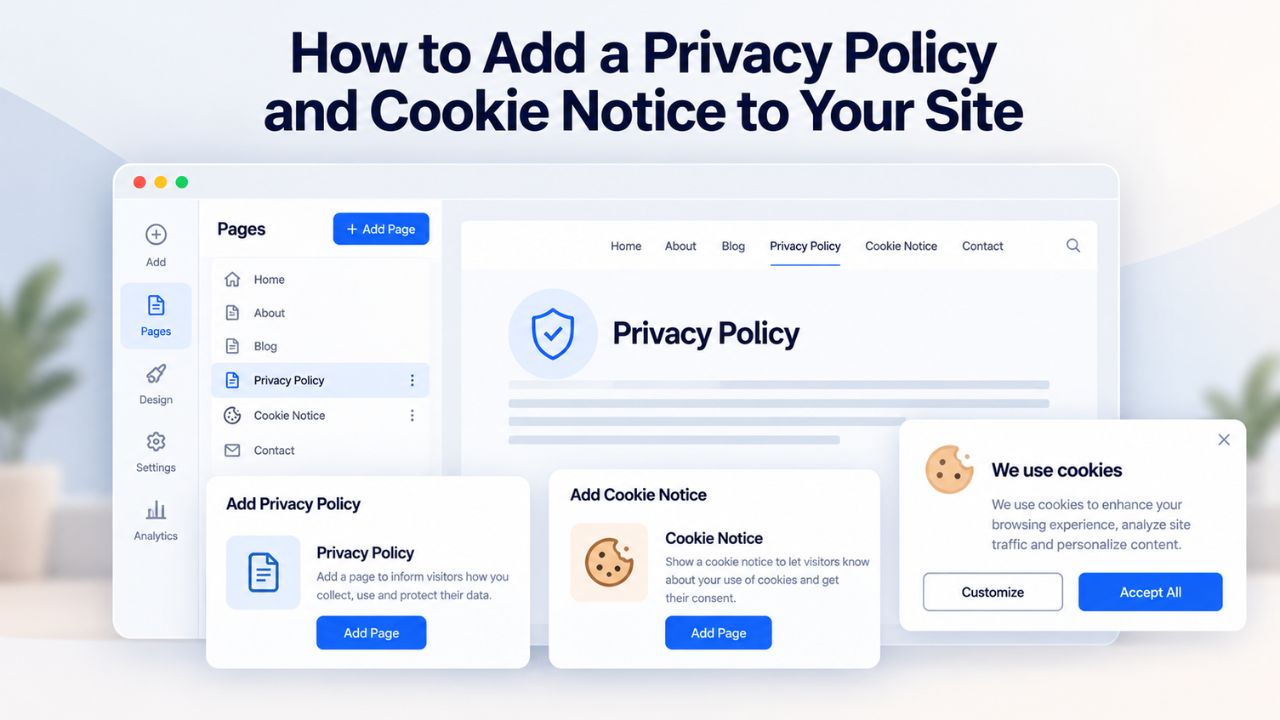 How to Add a Privacy Policy and Cookie Notice to Your Site