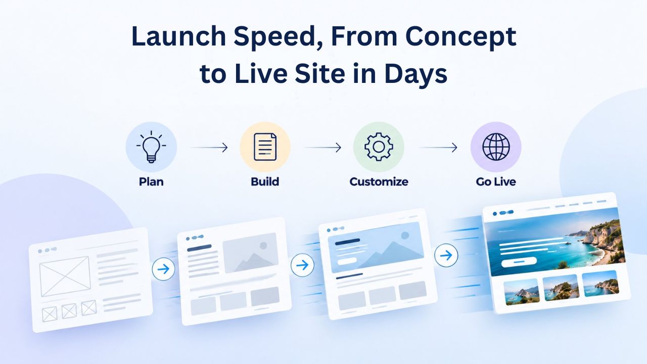 Launch Speed, From Concept to Live Site in Days Launch Speed, From Concept to Live Site in Days