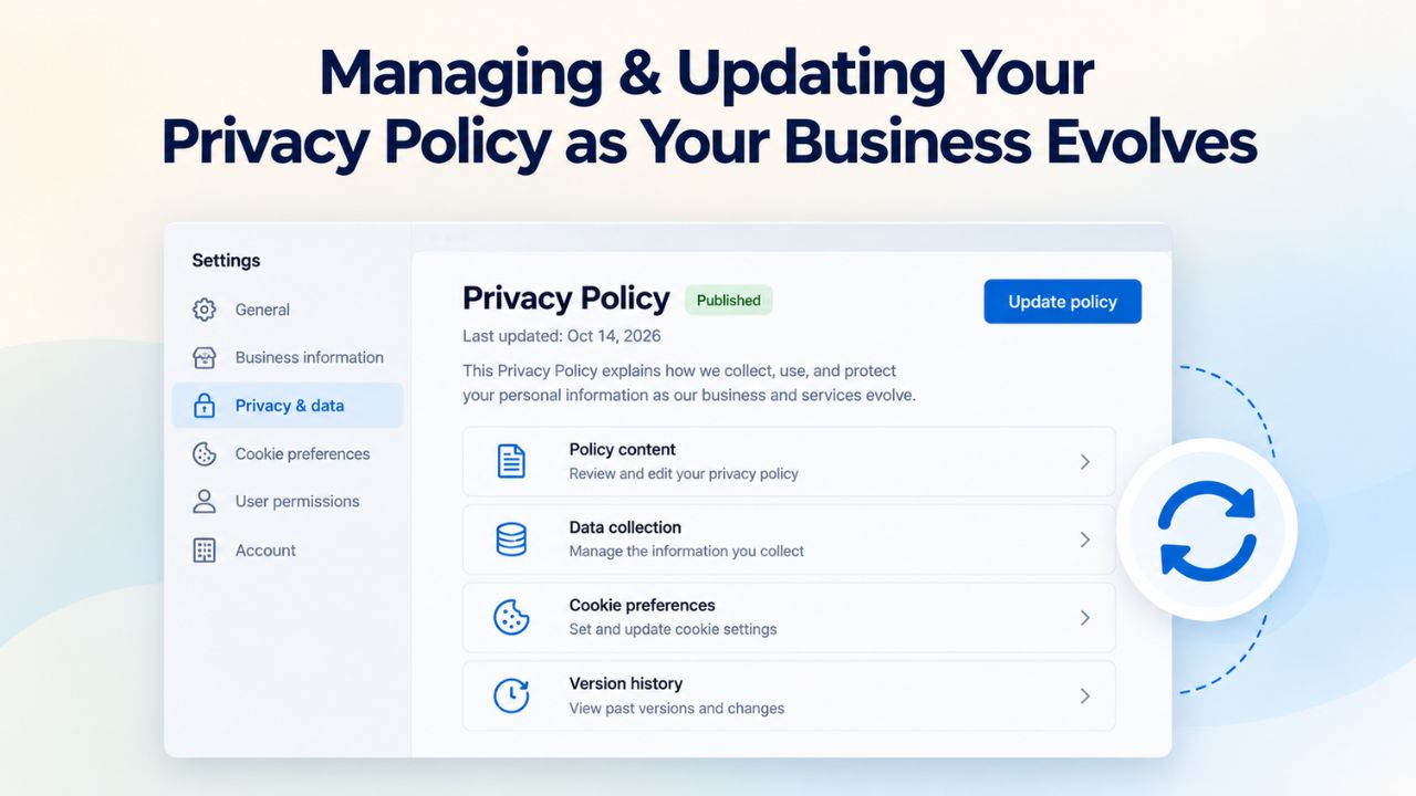 Managing & Updating Your Privacy Policy as Your Business Evolves