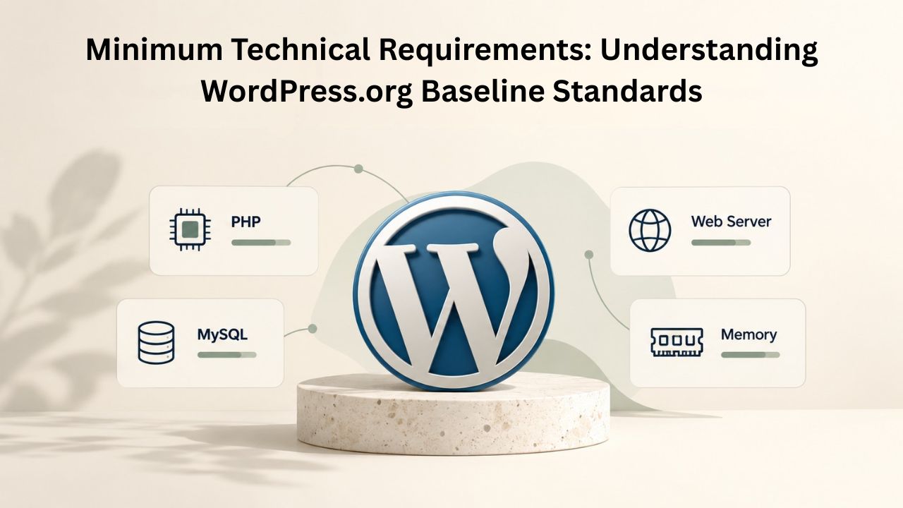 Minimum Technical Requirements: Understanding WordPress.org Baseline Standards Minimum Technical Requirements: Understanding WordPress.org Baseline Standards