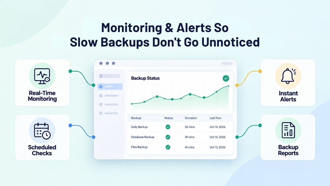 Monitoring & Alerts So Slow Backups Don't Go Unnoticed Monitoring & Alerts So Slow Backups Don't Go Unnoticed