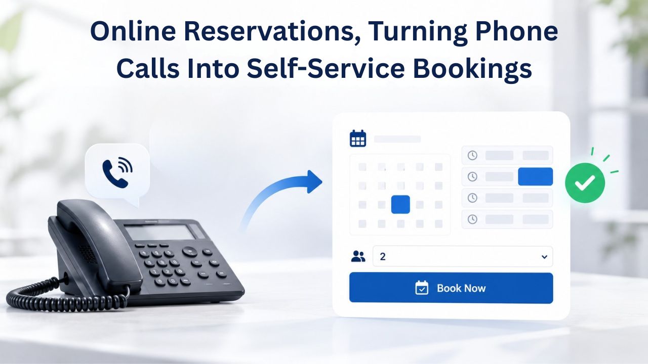 Online Reservations, Turning Phone Calls Into Self-Service Bookings Online Reservations, Turning Phone Calls Into Self-Service Bookings