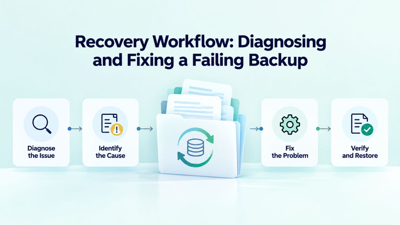 Recovery Workflow: Diagnosing and Fixing a Failing Backup Recovery Workflow: Diagnosing and Fixing a Failing Backup