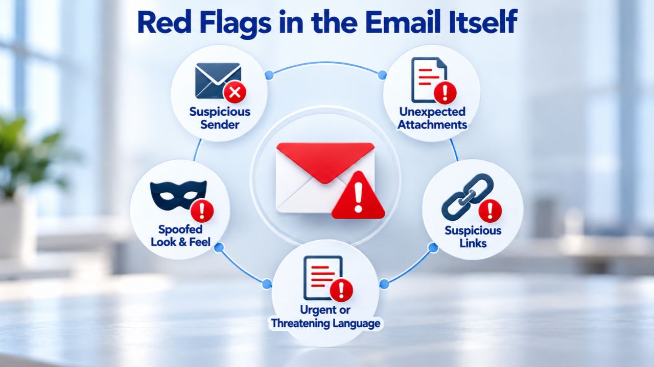 Red Flags in the Email Itself Red Flags in the Email Itself