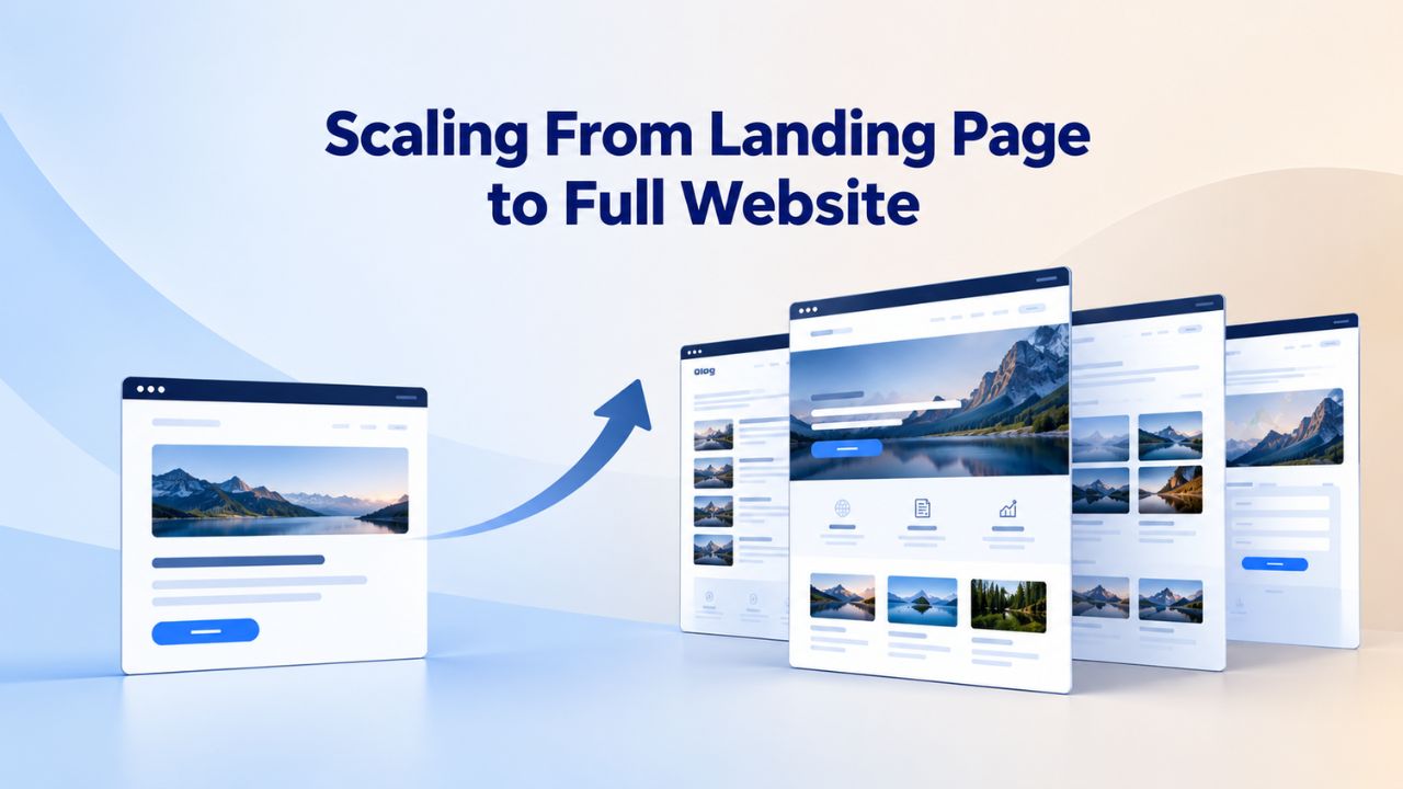 Scaling From Landing Page to Full Website Scaling From Landing Page to Full Website