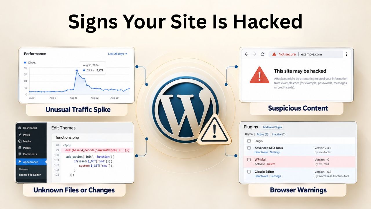 Signs Your Site Is Hacked Signs Your Site Is Hacked