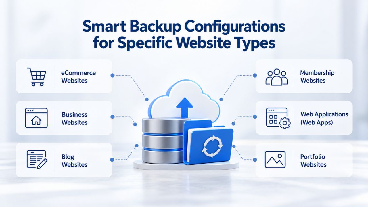 Smart Backup Configurations for Specific Website Types Smart Backup Configurations for Specific Website Types