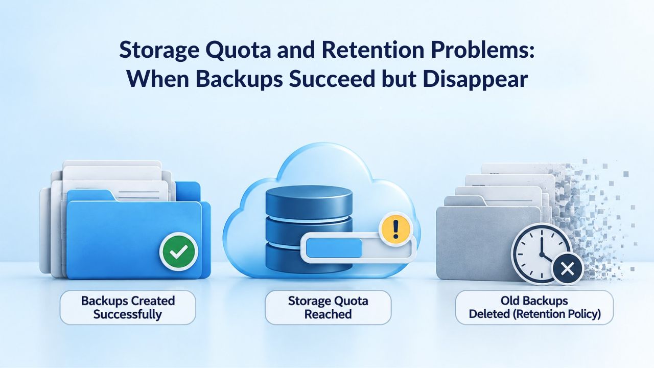 Storage Quota and Retention Problems: When Backups Succeed but Disappear Storage Quota and Retention Problems: When Backups Succeed but Disappear