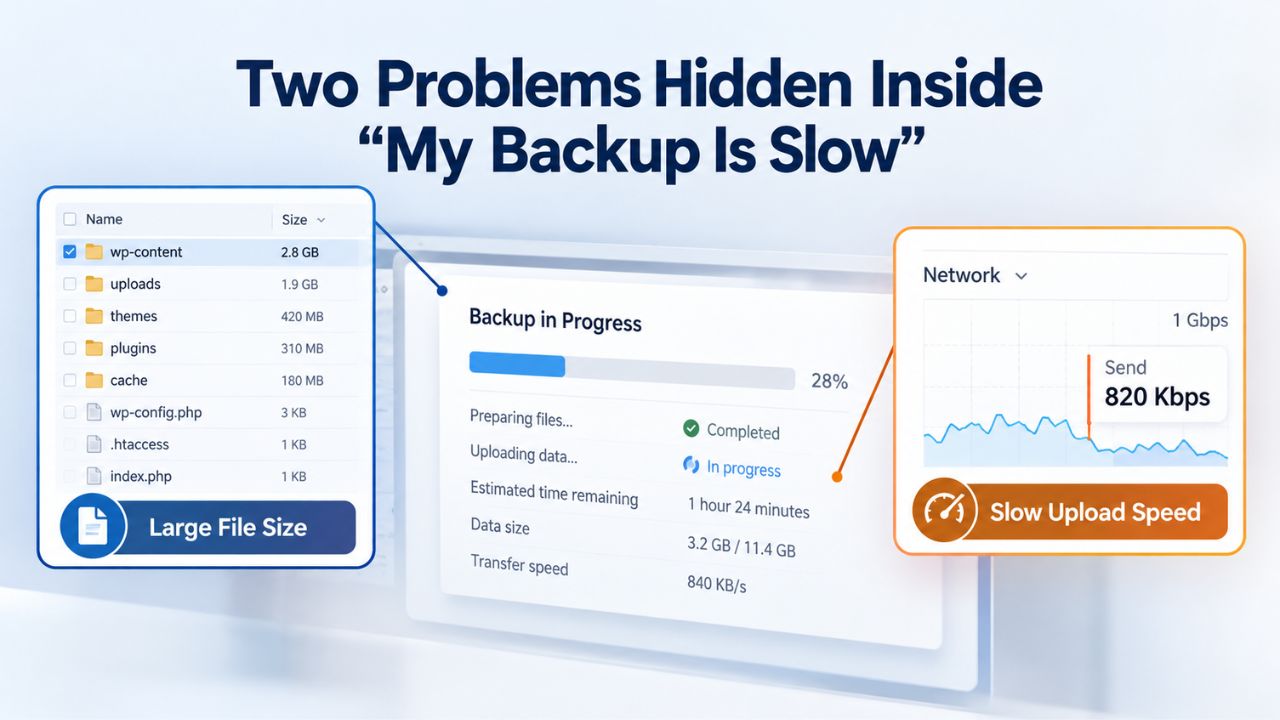 Two Problems Hidden Inside "My Backup Is Slow" Two Problems Hidden Inside "My Backup Is Slow"