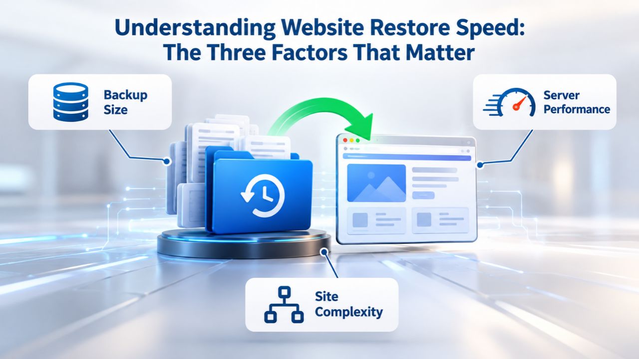Understanding Website Restore Speed: The Three Factors That Matter Understanding Website Restore Speed: The Three Factors That Matter