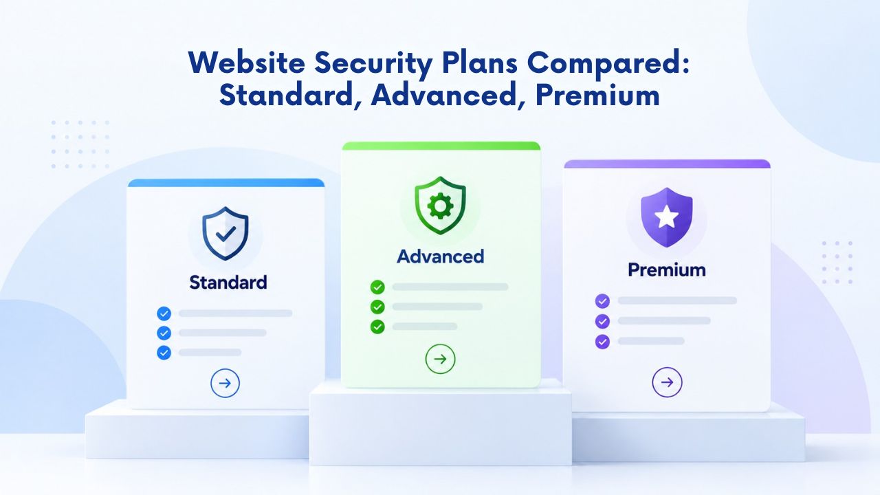 Website Security Plans Compared: Standard, Advanced, Premium