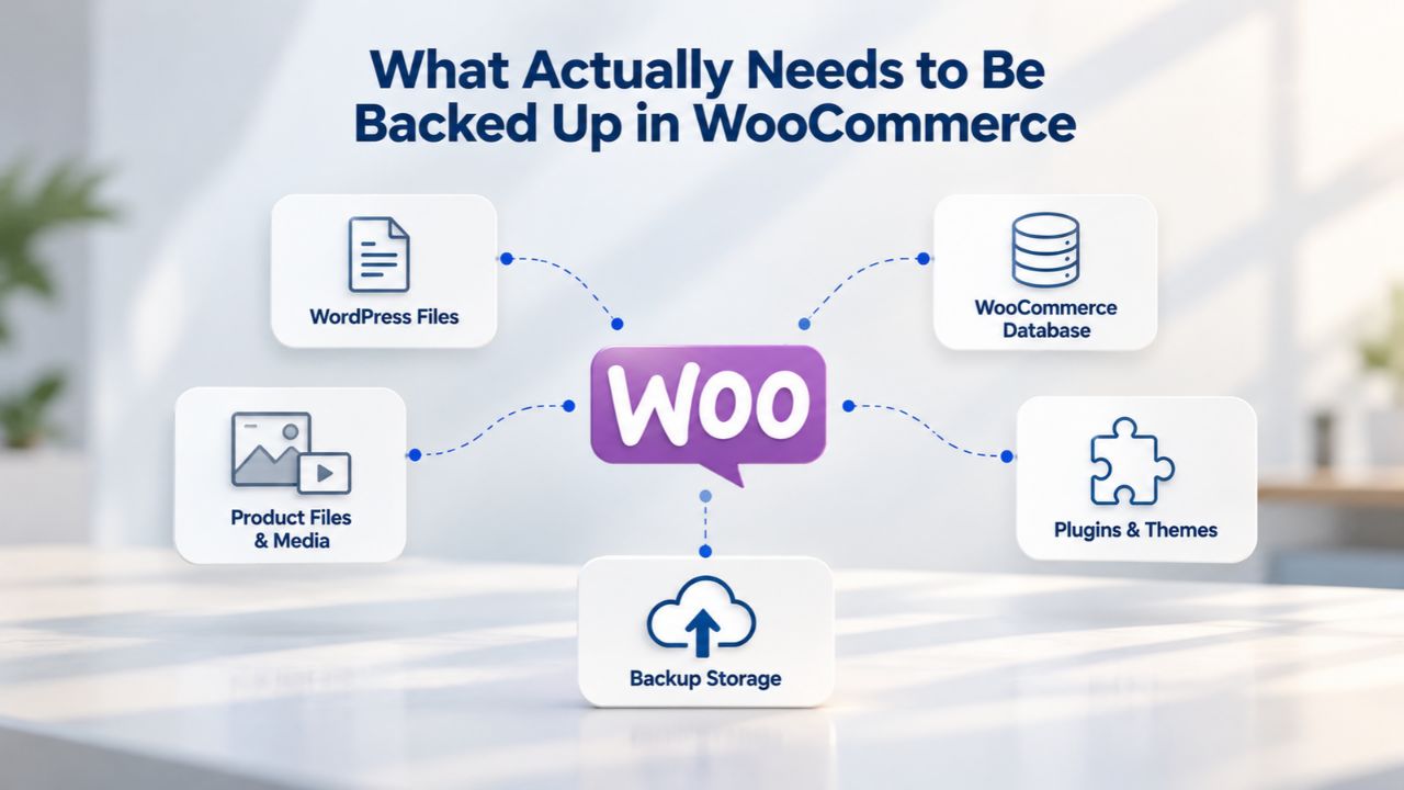 
What Actually Needs to Be Backed Up in WooCommerce