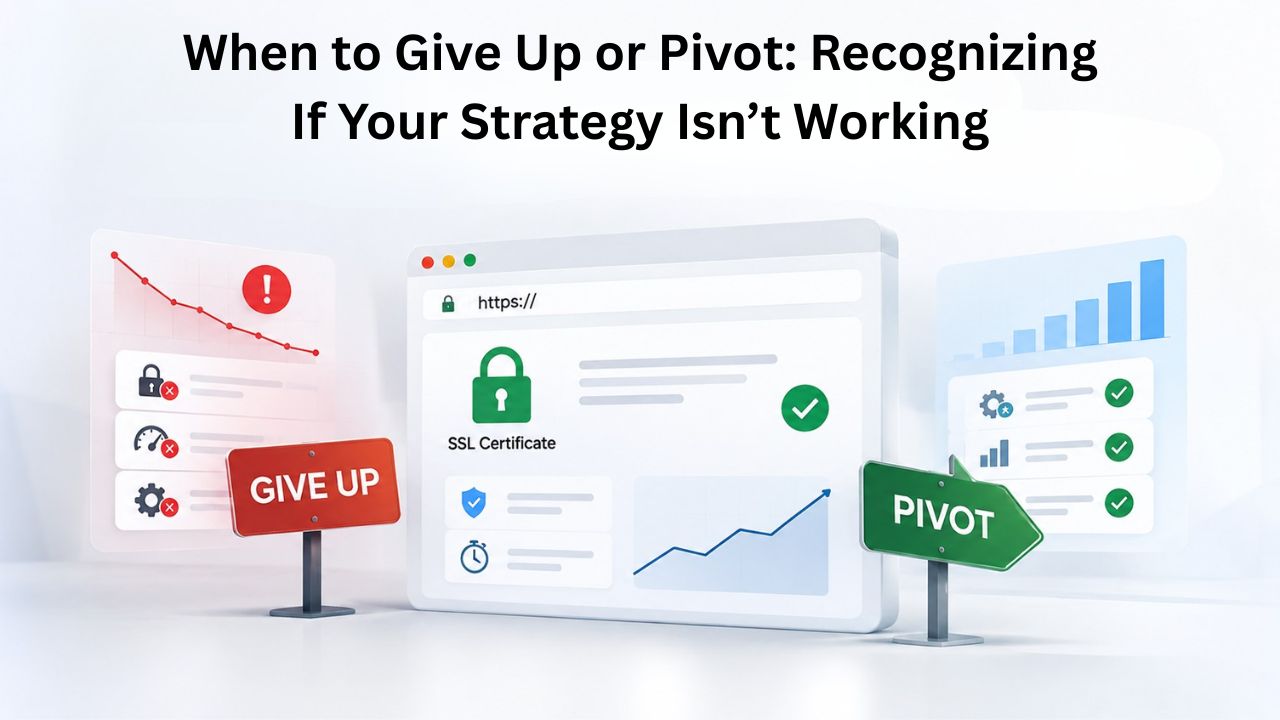 When to Give Up or Pivot: Recognizing If Your Strategy Isn't Working When to Give Up or Pivot: Recognizing If Your Strategy Isn't Working