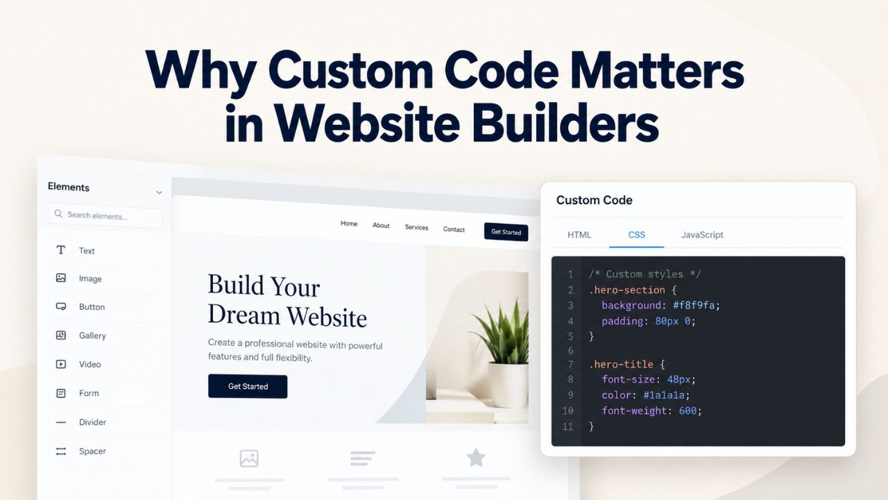 Why Custom Code Matters in Website Builders Why Custom Code Matters in Website Builders